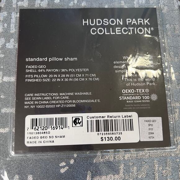 Hudson Park Collection Standard Sham - Faded Geo - Picture 3 of 5